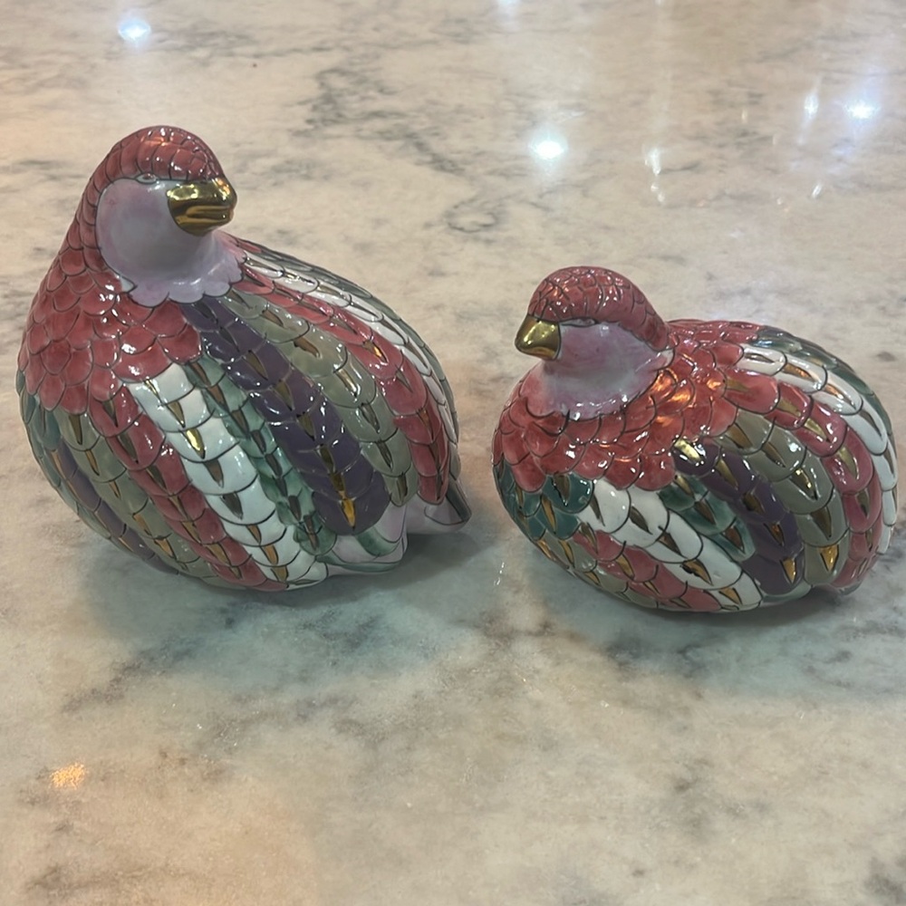 Vintage TOYO Quail Figurines